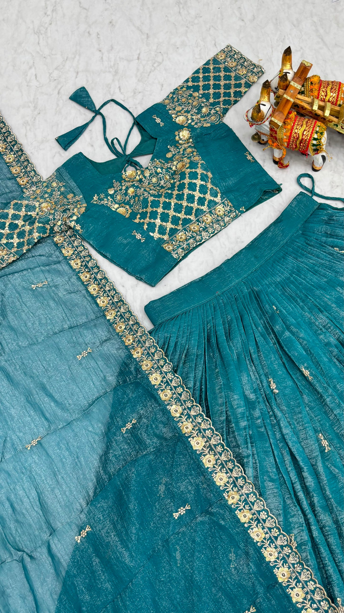 Women's Embroidered Wedding Lehenga Choli Set