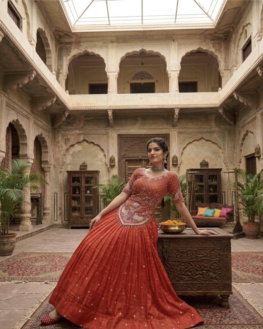 Royal Vichitra Silk Wedding Wear Lehenga Choli With Heavy Embroidery Work