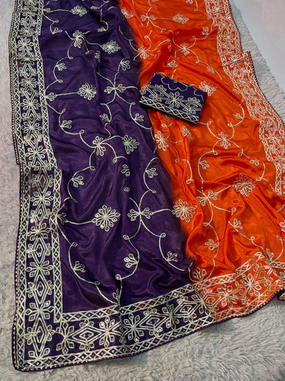 New Latest Arrivals – Premium Chinon Pedding Saree Collection