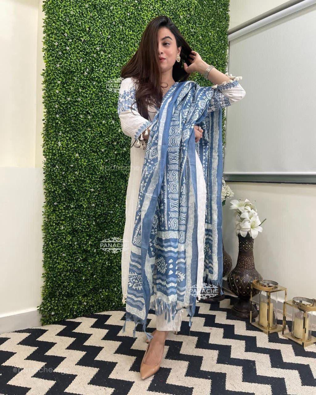 Premium Cotton Kurti Pant Dupatta Set
