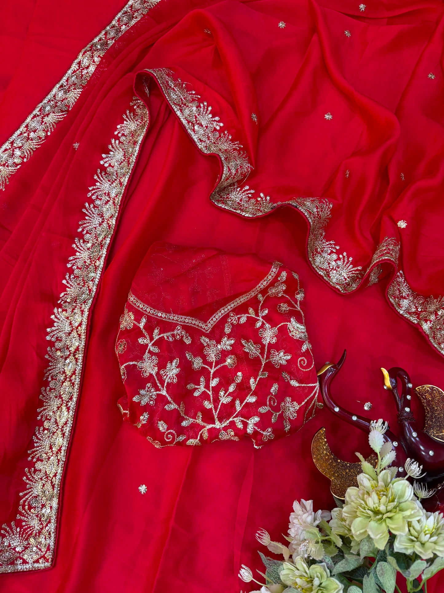 Premium Rangoli Silk Sequence Embroidery Saree