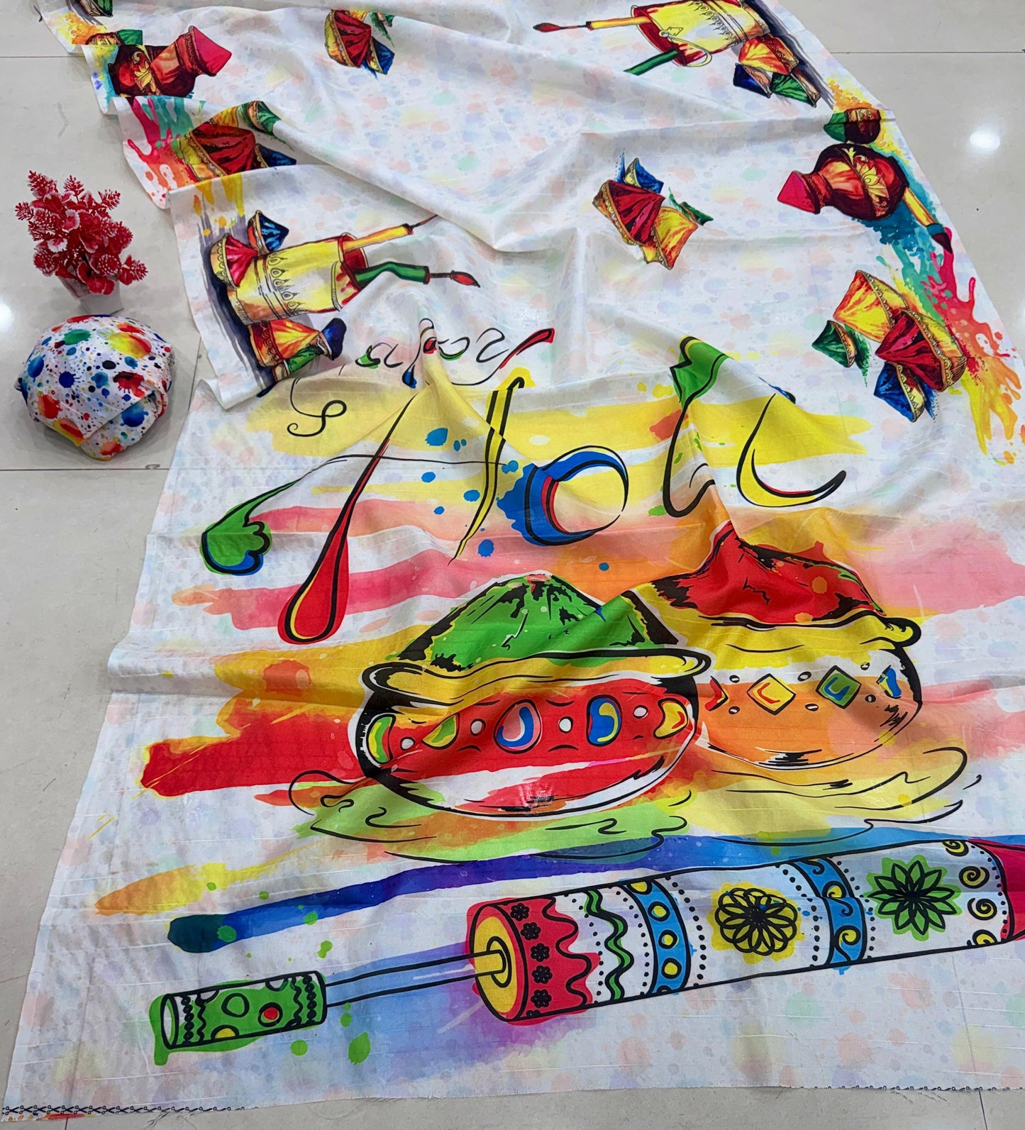 Handloom Tussar Silk Kalamkari Saree