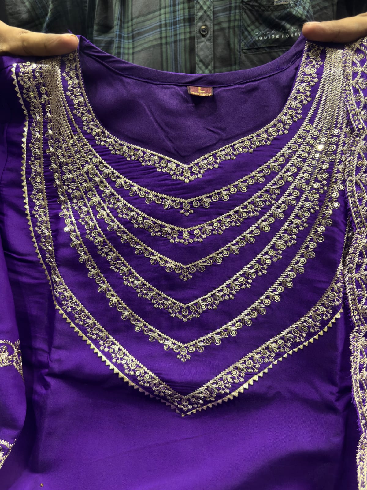 Tulsi Roman Silk Embroidered Suit Set