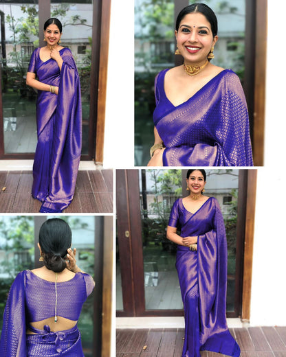 Purple Silk Saree