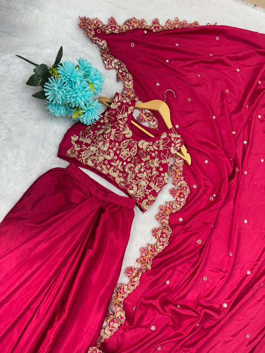 Party Wear Dhoti Lehenga Set