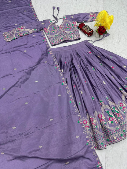 Chinon Embroidered Lehenga Choli
