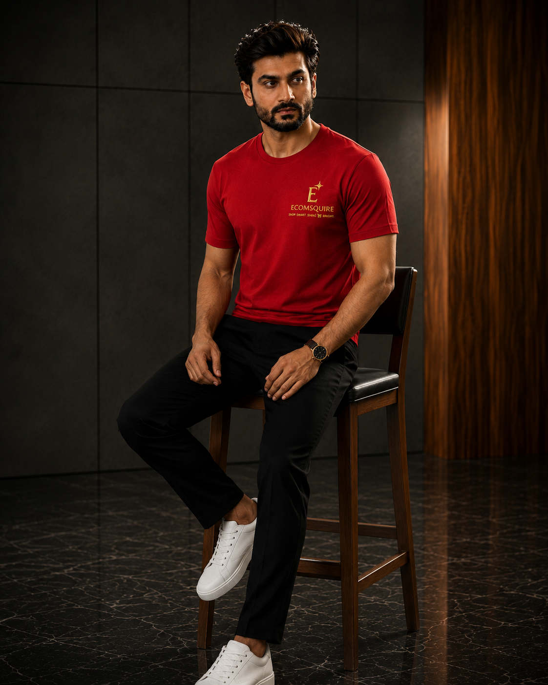 Ecomsquire Premium Cotton T-Shirt Combo Pack for Men (Maroon & Red)