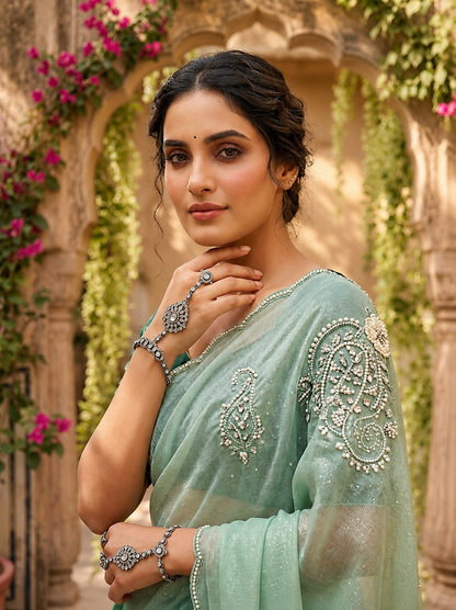 Maharani – Pure Shimmer Silk Saree