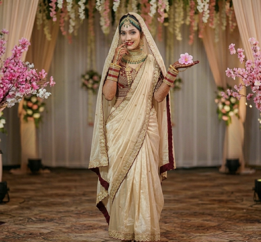 Premium Rangoli Silk Saree with Embroidery Work & Designer Blouse