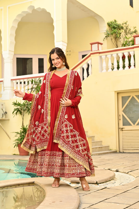Designer Embroidered Gown Set