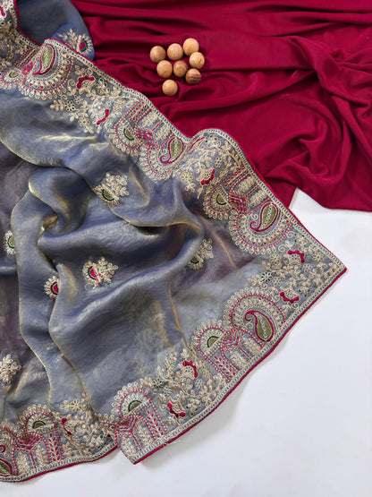 New Arrival Priti Royal Fandy Satin Silk Saree