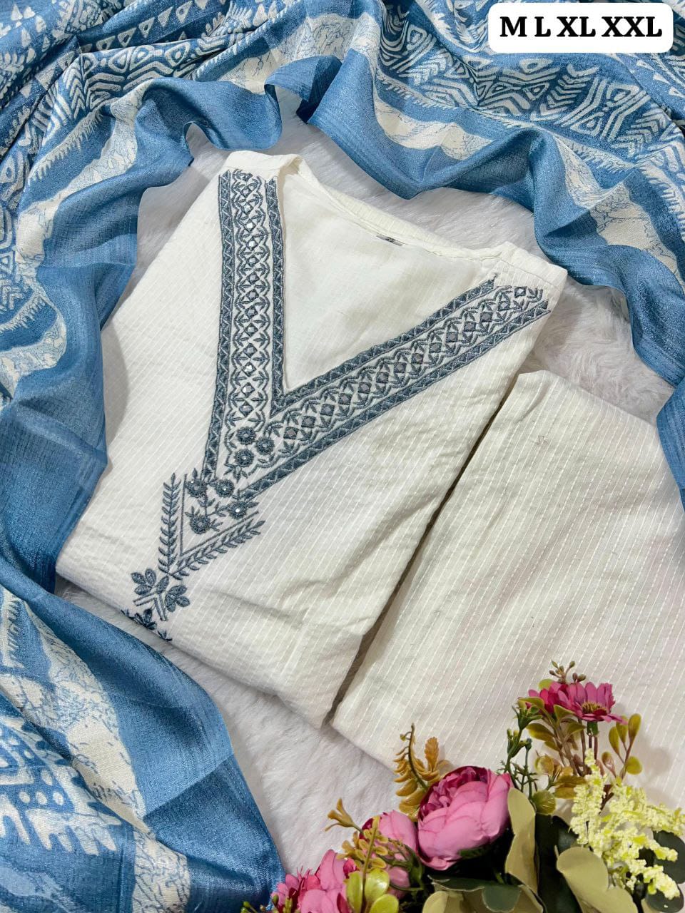 Premium Cotton Kurti Pant Dupatta Set