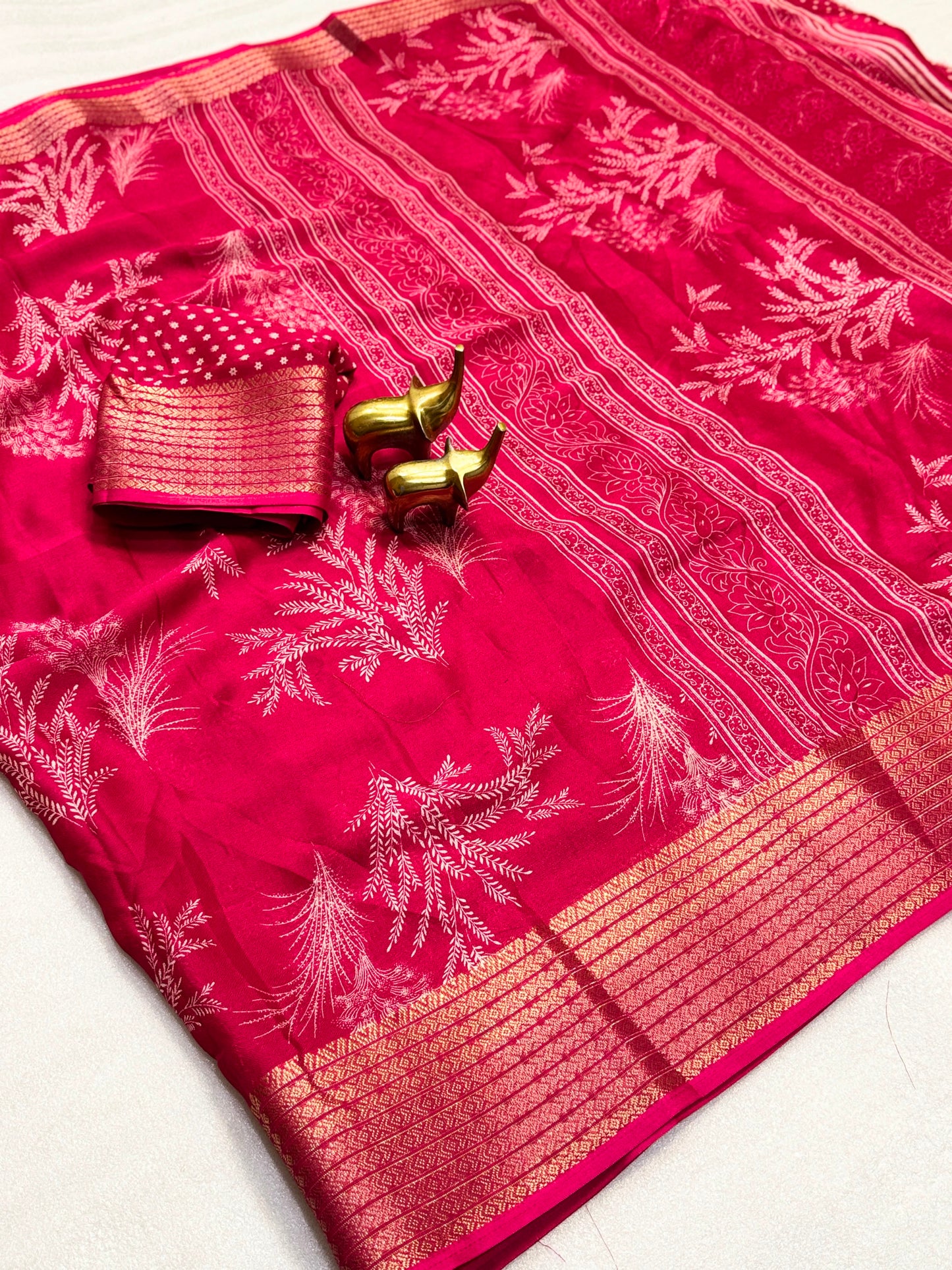 Graceful Floral Woven Saree