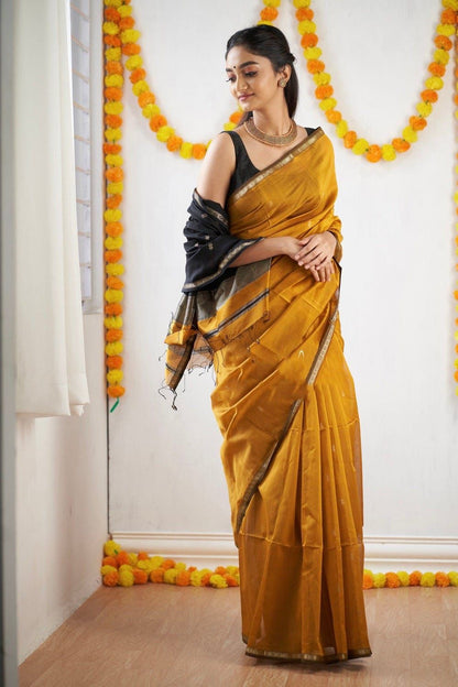 Mustard Festive Saree