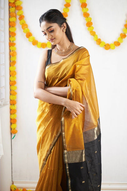 Mustard Festive Saree
