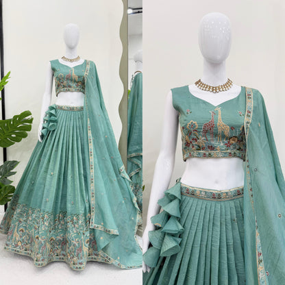 Gold Crush Embroidered Lehenga Set
