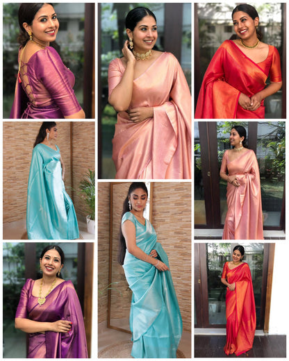 Sky Blue Silk Saree