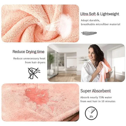 🌀 Hair Wrap Bath Towel – Quick Dry & Frizz-Free Hair