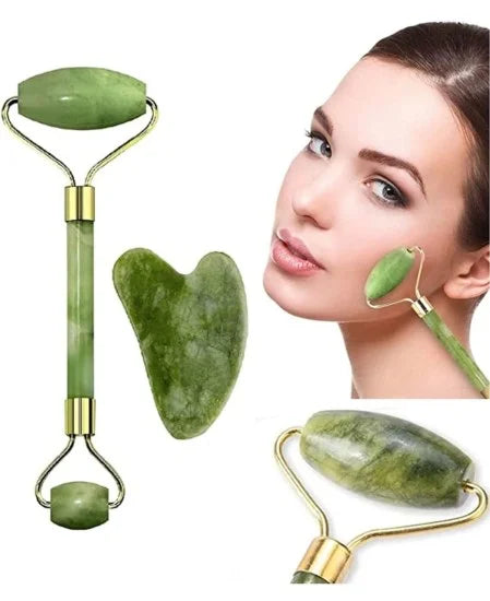 ade Roller 2-in-1 Marble Face Massager – Beauty Tool for Glowing Skin