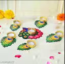 peacock stand for diwali decoration / Decore item / 6pankh 1 peacock set of 7