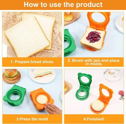 Round Sandwich Cutter & Sealer – DIY Bread Mold for Kids & Home Use