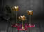 modern Golden tealight holder has stylishly shaped Lotus Tea Light Candle Holder Stand for Flower Shape Metal Beautiful Design Home Decoration Festival Occasions Combo Pack of 3