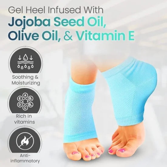 Ankle Gel Socks Half Heel – Comfort & Support (1 Pair)