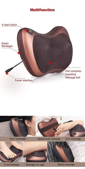 Electronic Car Massager Pillow Cushion – Neck & Back Pain Relief